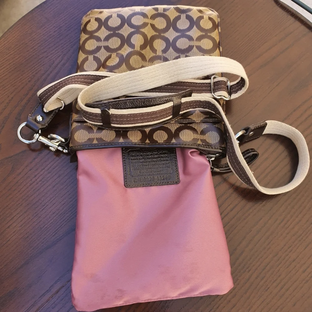 Coach Brown and Tan Crossbody Bag